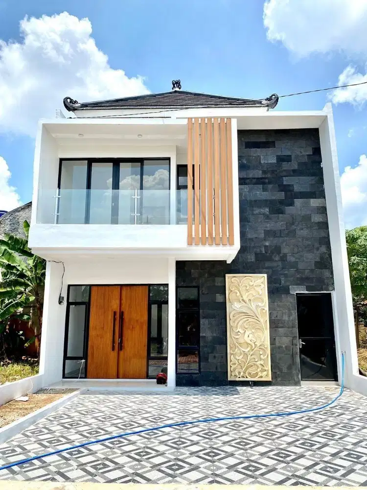 299 Rumah Baru 2 Lt. Mewah dgn Konsep Bali Akses 2 Mobil di Pamulang