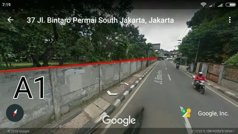 Tanah Bintaro Jaksel samping Toll dan dekat Bintaro Park View