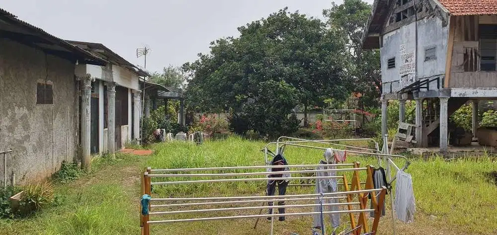 Tanah dan bangunan lama siap untuk cluster harga damai di cinangka