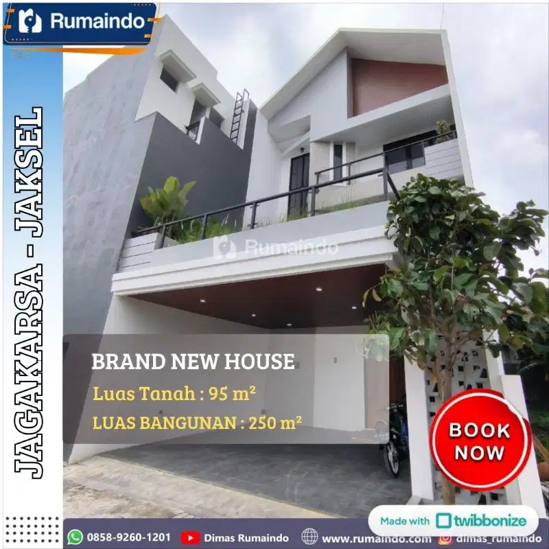 Dijual Rumah Mewah Scandinavian 3 Lantai – Jagakarsa, Jakarta Selatan