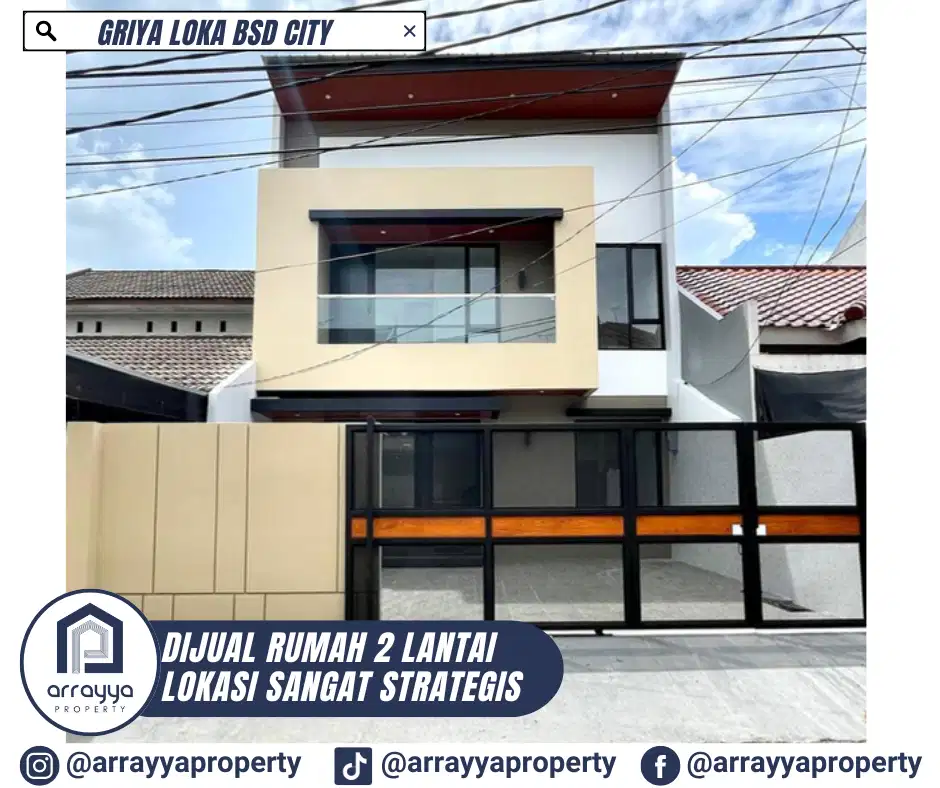 RUMAH BARU CANTIK LUAS 2 LANTAI DI GRIYA LOKA BSD 'HRB156