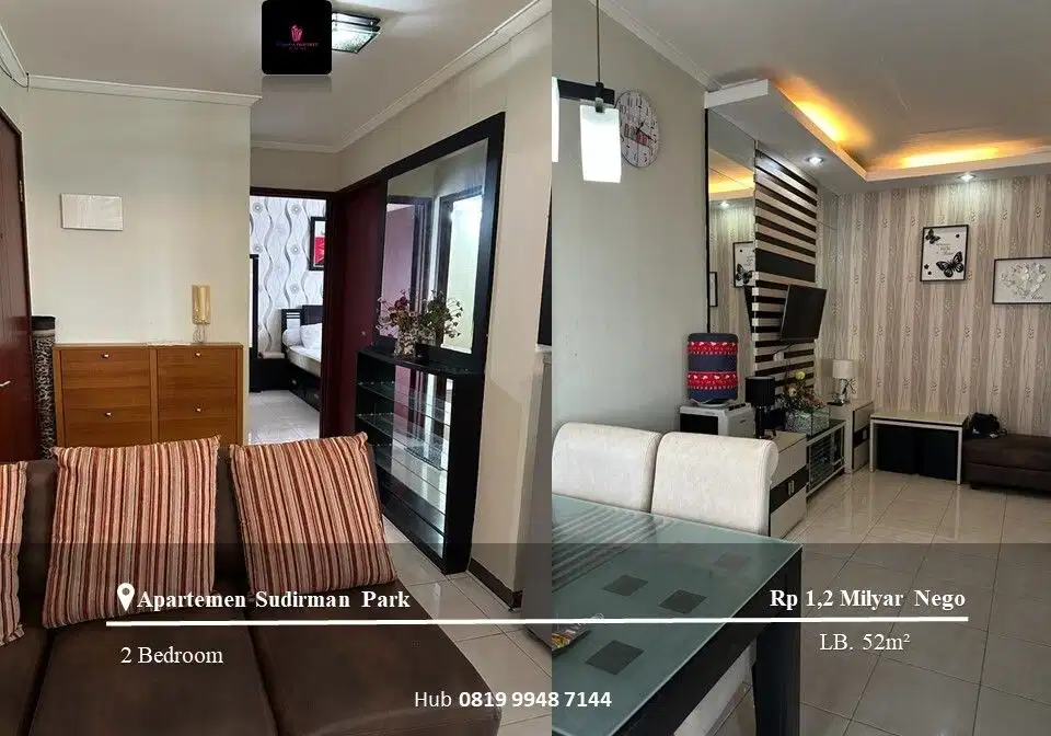 Dijual Apartement Sudirman Park High Floor 2BR Full Furnished Tower A