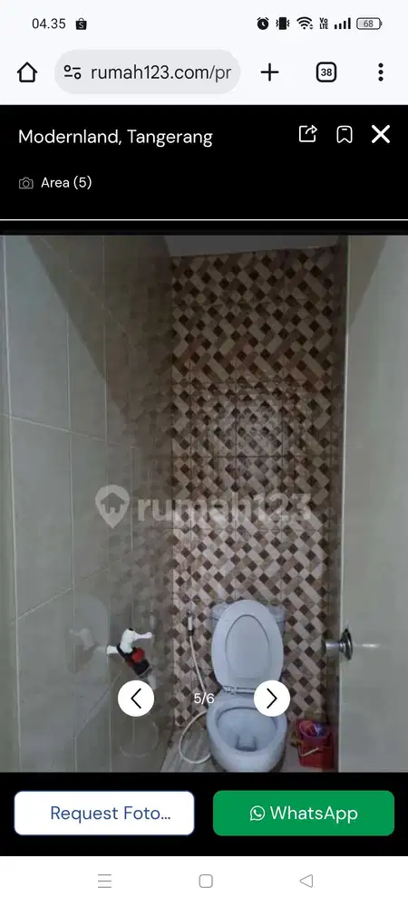 Rumah view golf rapih siap huni di modernland tangerang