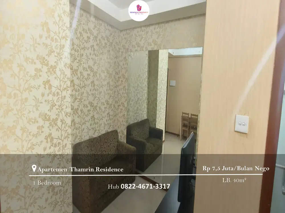 Disewakan Apartement Thamrin Residence 1 Bedroom Full Furnished