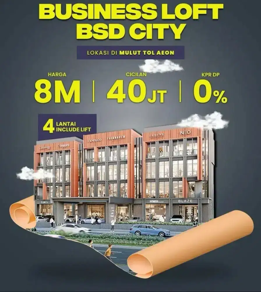 Cuma 4 unit gandeng! Studio loft terbaru bsd city! Tanpa DP ICONIX INFINITE 4LT + LIFT mewah