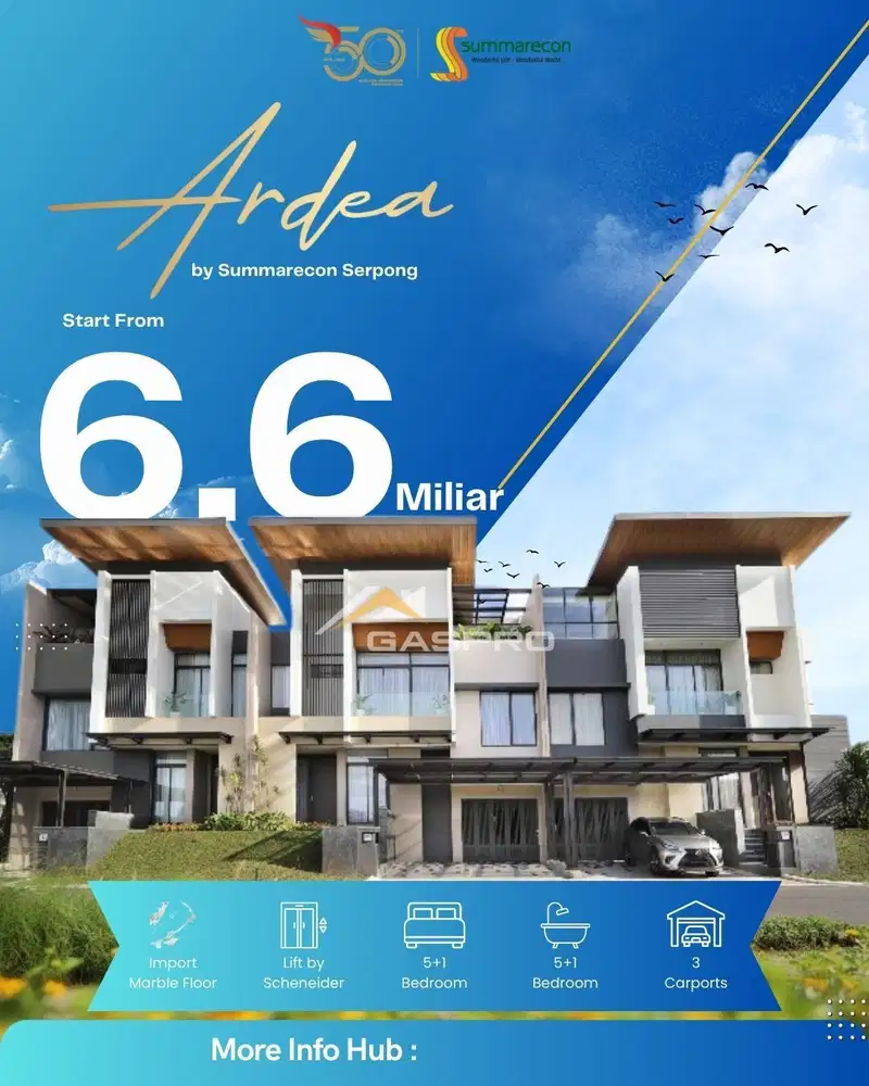 Rumah mewah ARDEA SUMMARECON SERPONG 6MAN