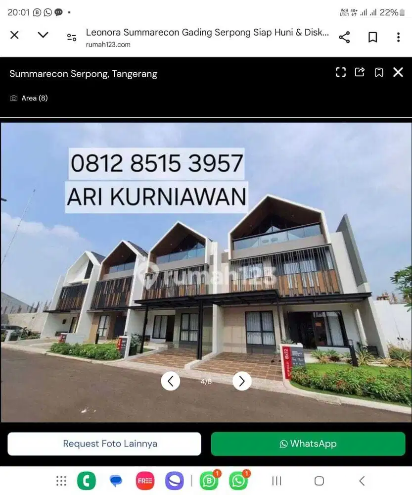 Dijamin paling termurah di cluster LEONORA SUMMARECON SERPONG!2,3m 3lt