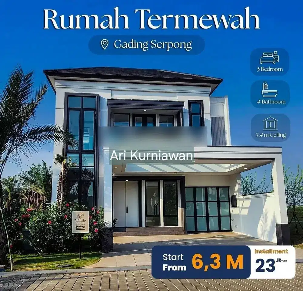 MATERA RESIDENCES luxury home gading serpong paramount land 10x18 2lt