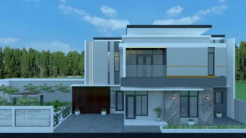 rumah mewah 324 m2 harga murah di perumahan cluster solo baru