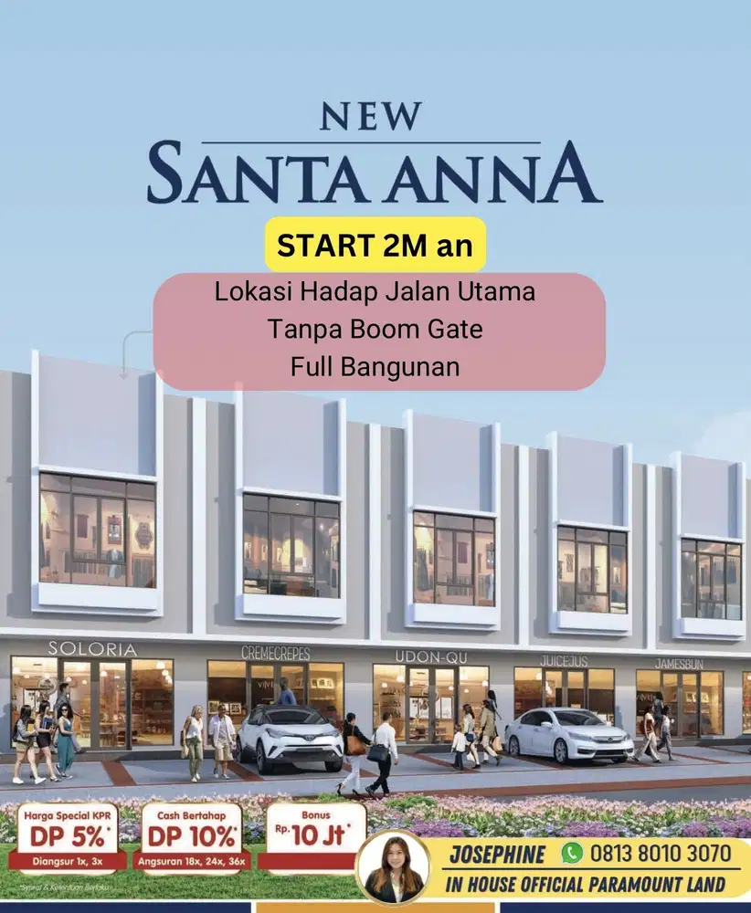 Dijual Ruko Santa Anna Gading Serpong 2 Lantai Hadap Jalan