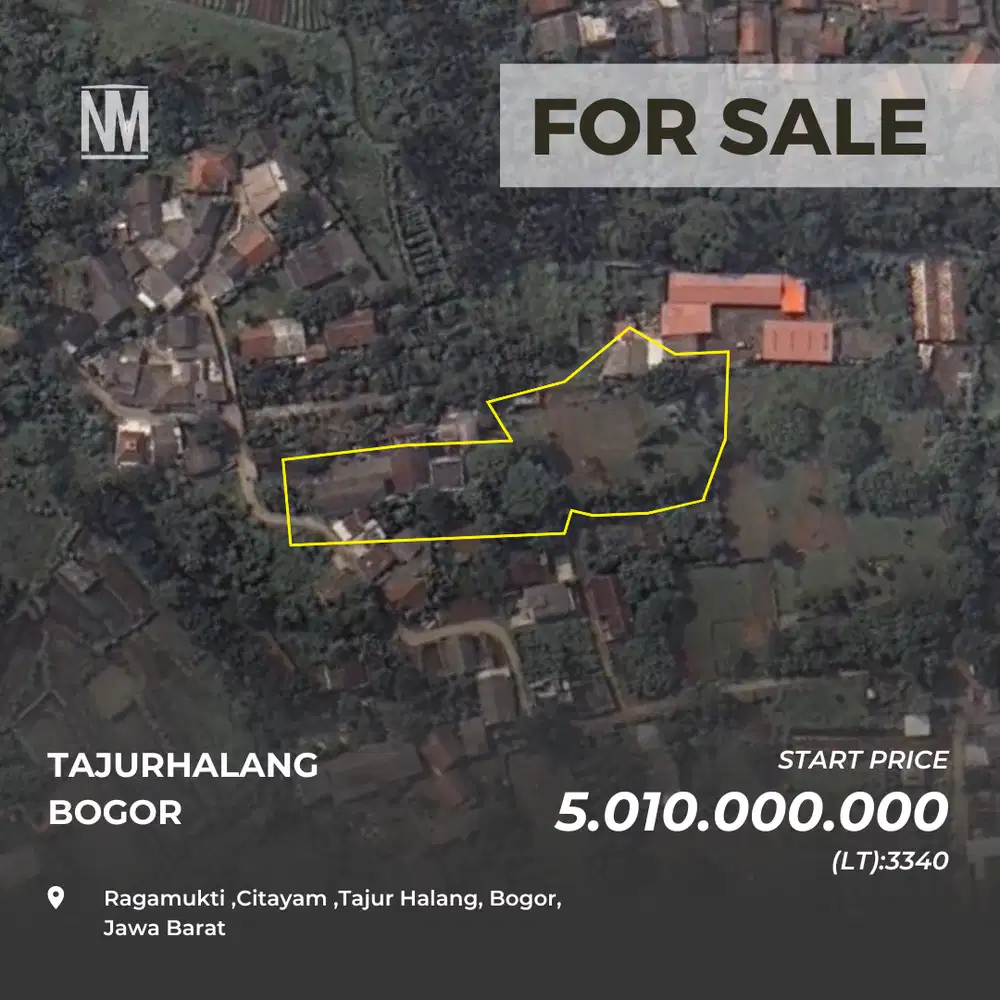 Tanah luas harga murah siap bangun perumahan sudah pagar keliling