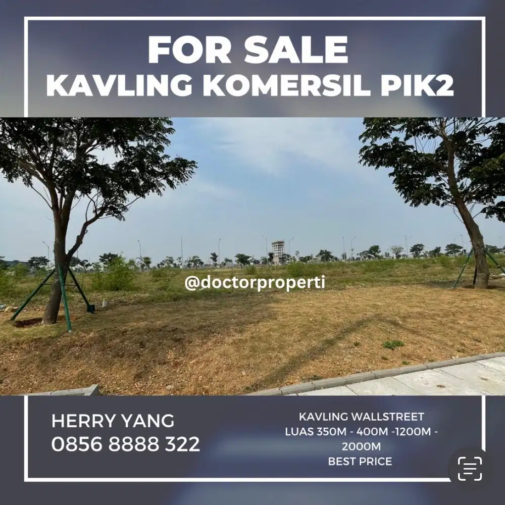 Termurah Kavling PIK 2 Komersil Brooklyn Wallstreet (10x45m)