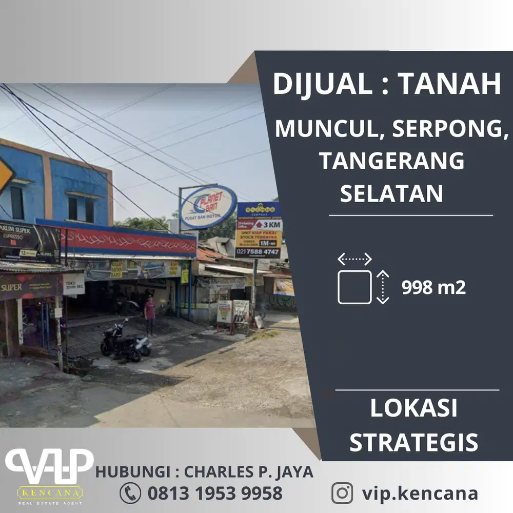 DIJUAL Tanah, Lokasi Bagus & Strategis di Muncul, Serpong, Tangsel