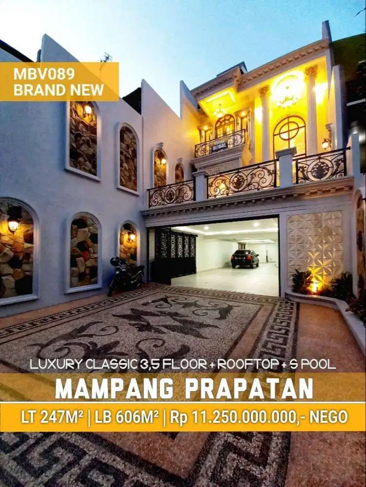 MBV89 Hunian 3,5 Lt. Pool Luxury European Classic di Mampang Prapatan