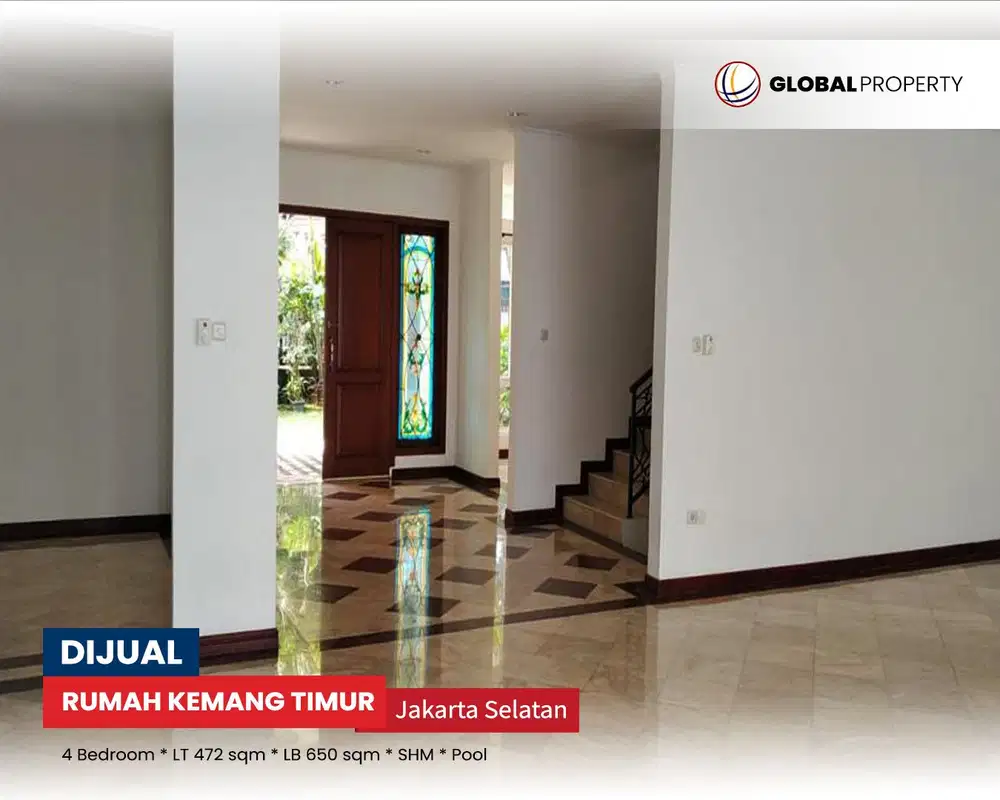 Bebas Banjir, Rumah Mewah 2 Lantai di Kemang Timur, Jakarta Selatan