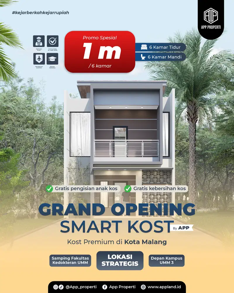 Rumah Kos Eksusive 6 Kamar Depan Kampus UMM