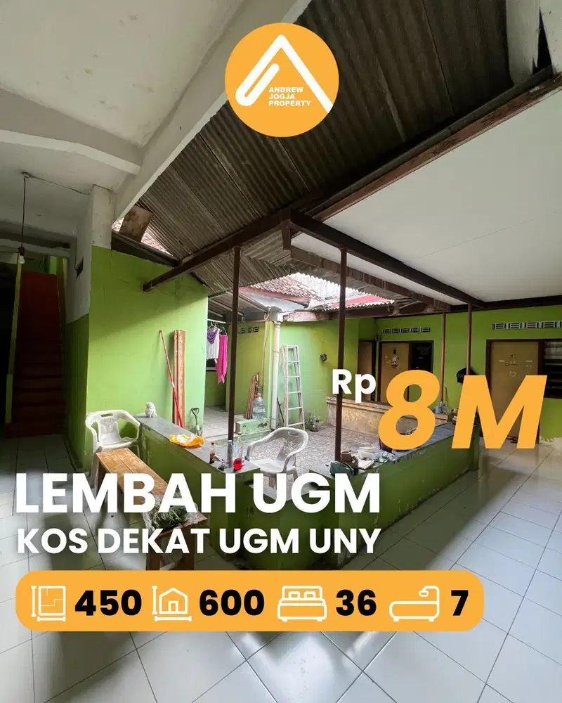 Jual Kos Lembah UGM Deka UGM dan UNY 36 Kamar