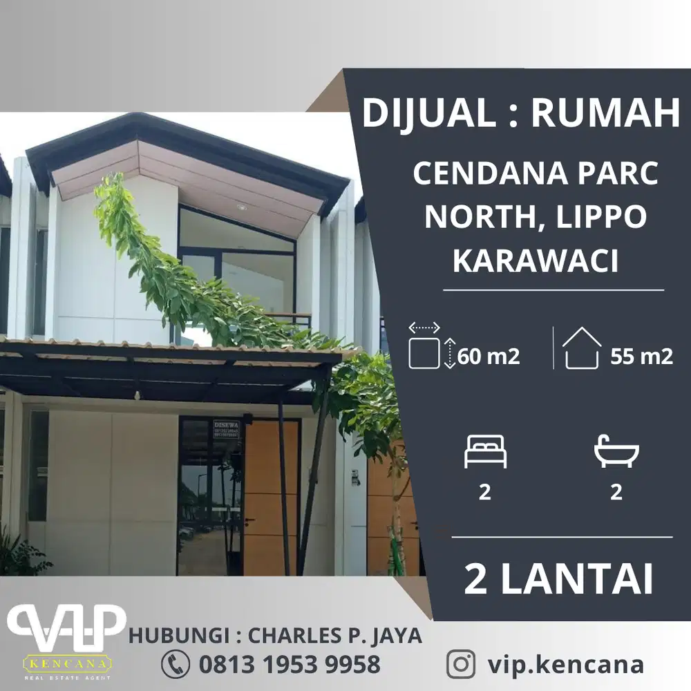 DIJUAL : Rumah di Cendana Parc North Lippo Karawaci, Tangerang