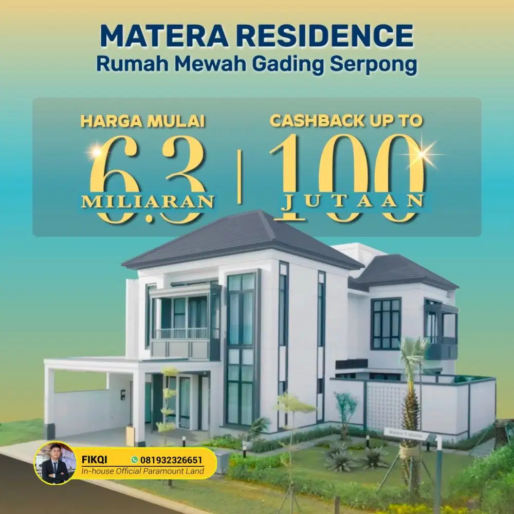 Rumah Mewah View Danau Matera Residences