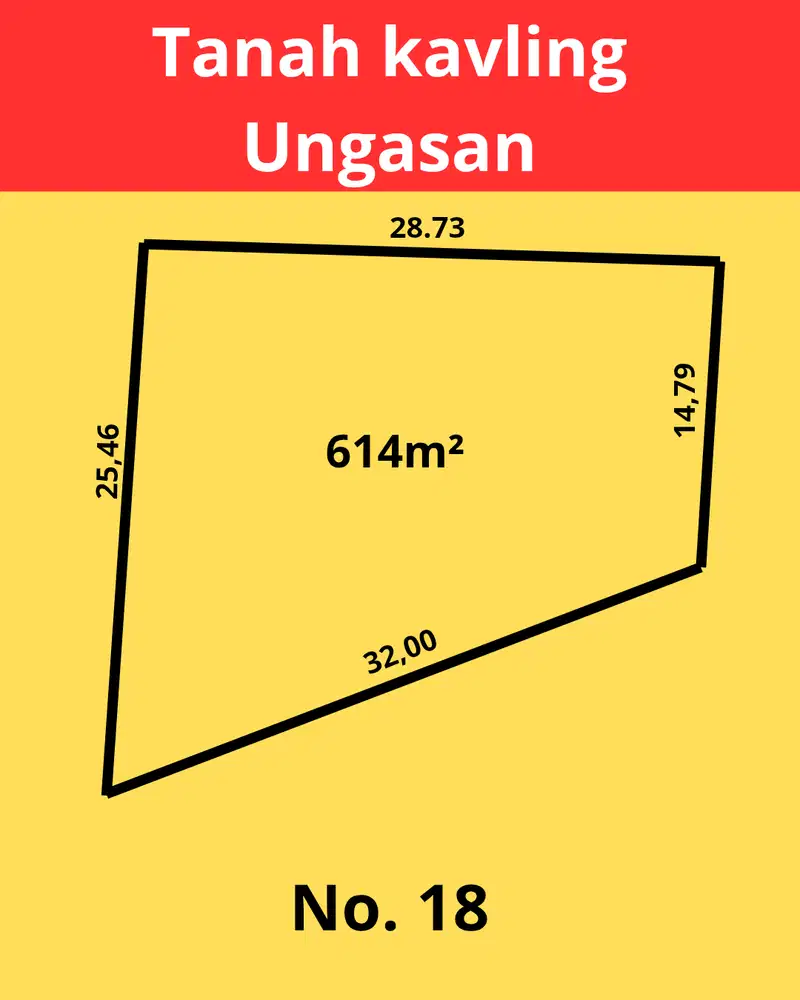 Lahan Kavling 612m2 Ungasan dengan view langsung GWK