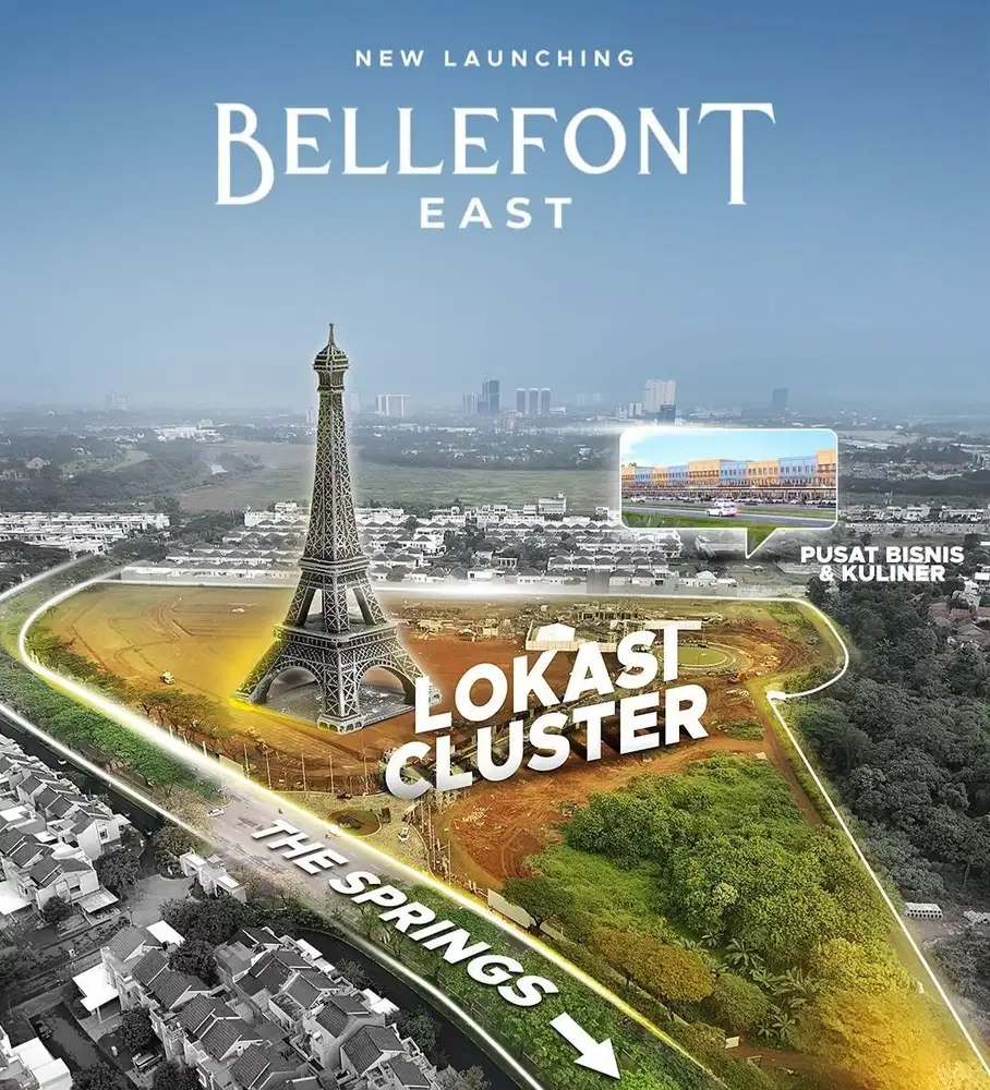 LIMITED! Bellefont east summarecon serpong at the springs lokasi terbaik 4man