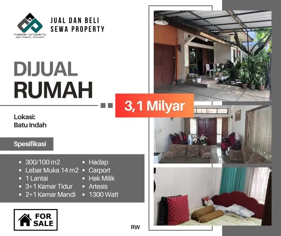 Rumah murah di Jalan Batu Indah, Batununggal - strategis nyaman aman