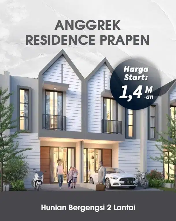 Rumah Anggrek Residence 2 lantai di kawasan Prapen Jemursari Margorejo