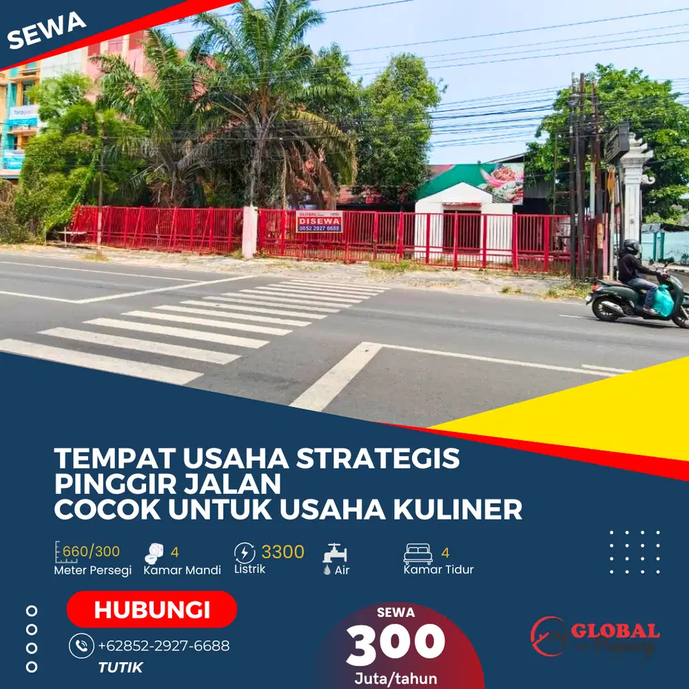 Tempat Usaha Laweyan Pinggir Jalan Strategis Untuk Kuliner