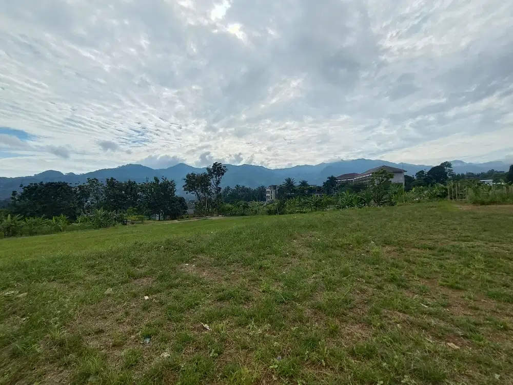 Tanah luas 500m2 View bagus akses dekat jalan raya puncak