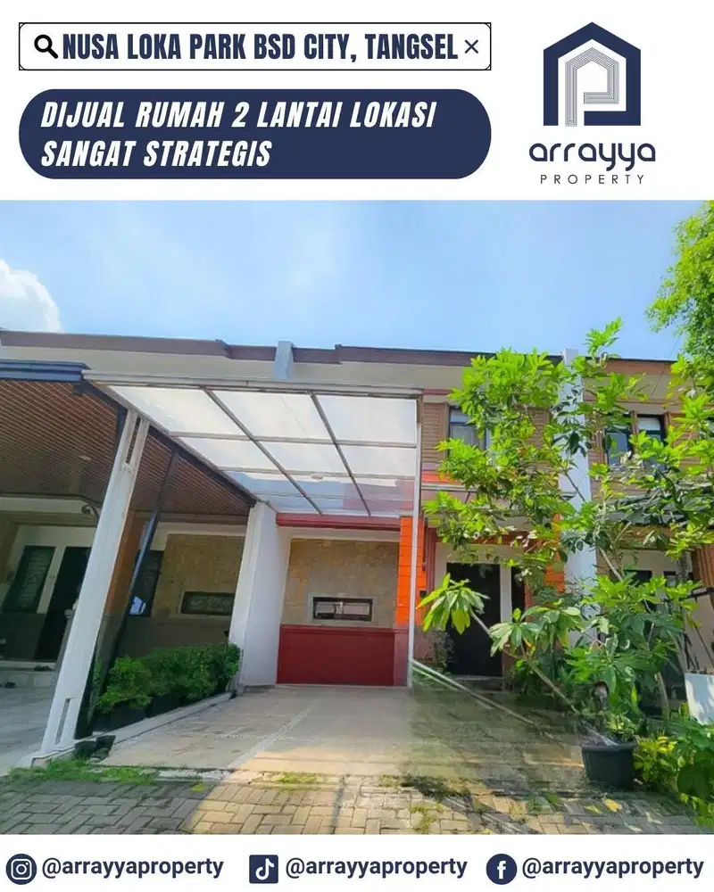 DIJUAL CEPAT RUMAH 2 LANTAI DI NUSA LOKA PARK BSD