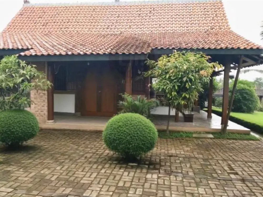 Rumah Joglo di Kawasan Asri yang Superstrategis Lengkap Furniture Jati