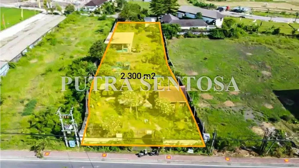 TANAH CANGGU PANTAI BATUBOLONG 2300M2 DEKAT PANTAI
