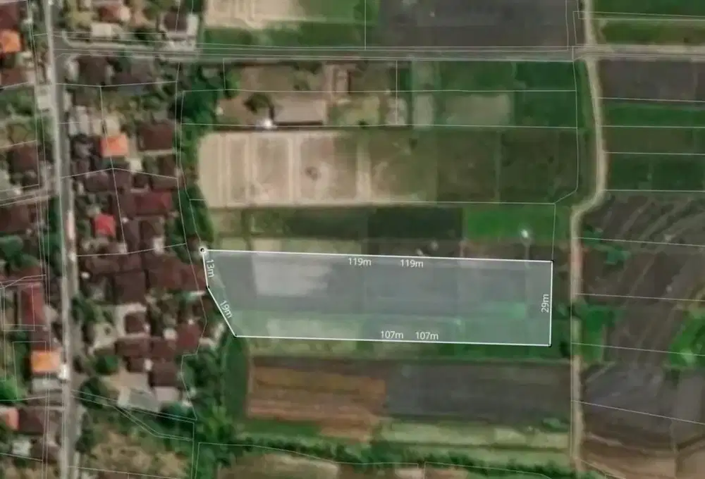 TANAH KELATING KERAMBITAN VIEW SAWAH 500 METER DARI PANTAI