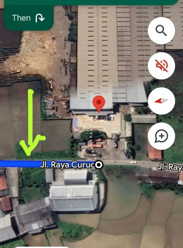 Tanah Industri di jalan raya Curug Tangerang