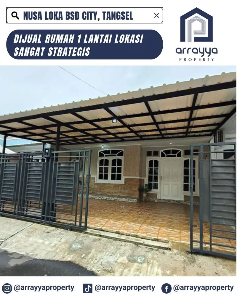 RUMAH LUAS 1 LANTAI SIAP HUNI NUSA LOKA BSD.HRB172.