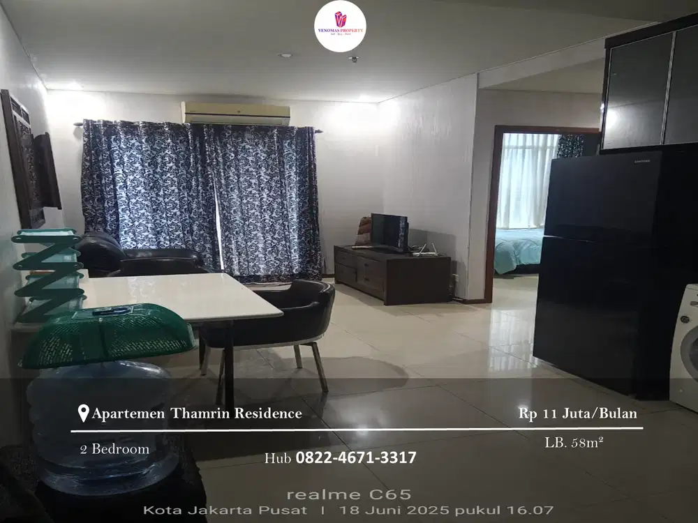 Disewakan Apartement Thamrin Residence 2BR Full Furnished High Floor