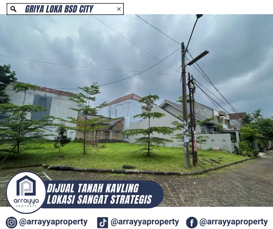 DIJUAL TANAH KAVLING LUAS DI GRIYA LOKA BSD .MRB48