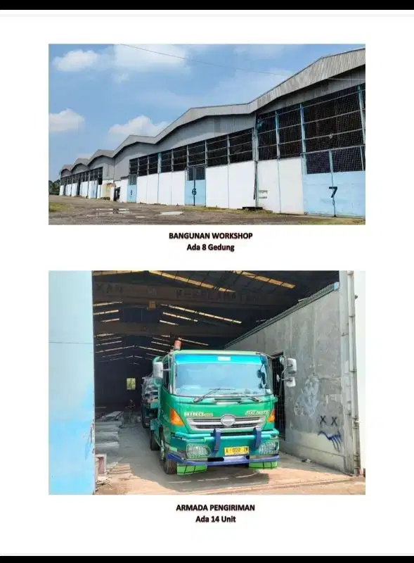 Dijual pabrik termurah beserta usaha  contractor&steel di tangerang