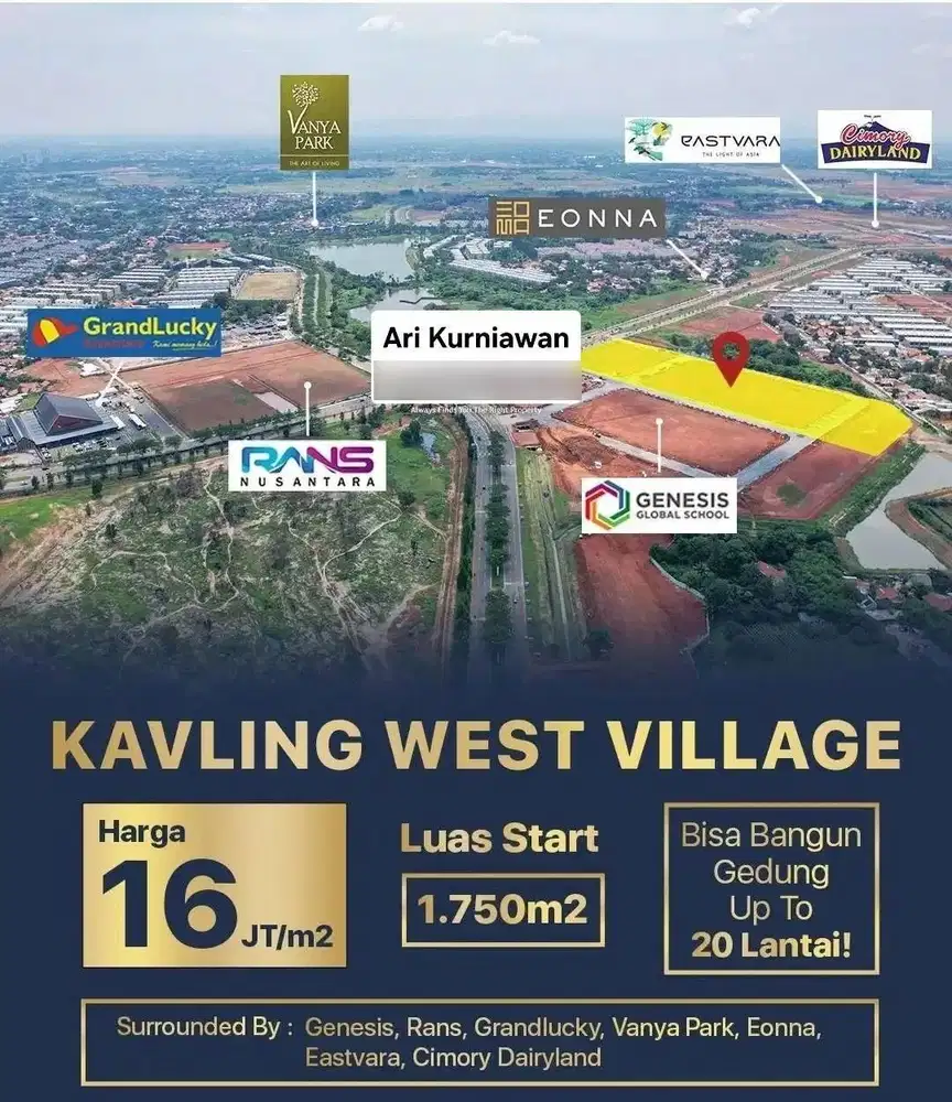 Kavling komersial di CBS bsd city dekat exit tol! Cuma 16jtan langka!