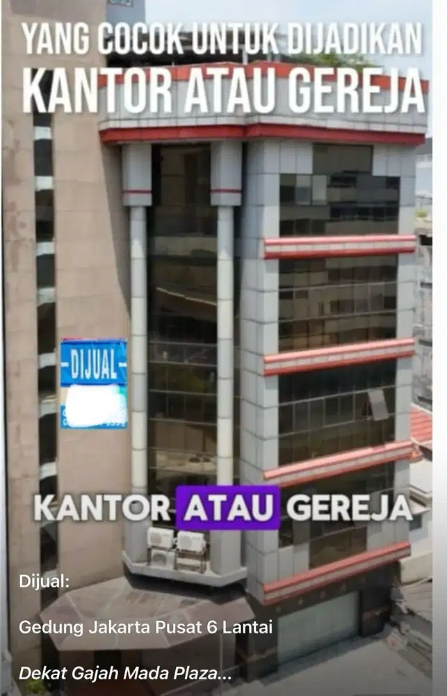 Gedung 6lt jakarta pusat dekat gajahmada plaza