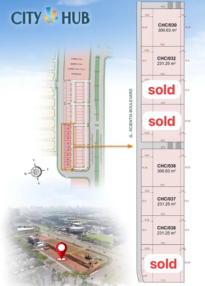 Kavling komersil sangat langka posisi bagus di Gading Serpong