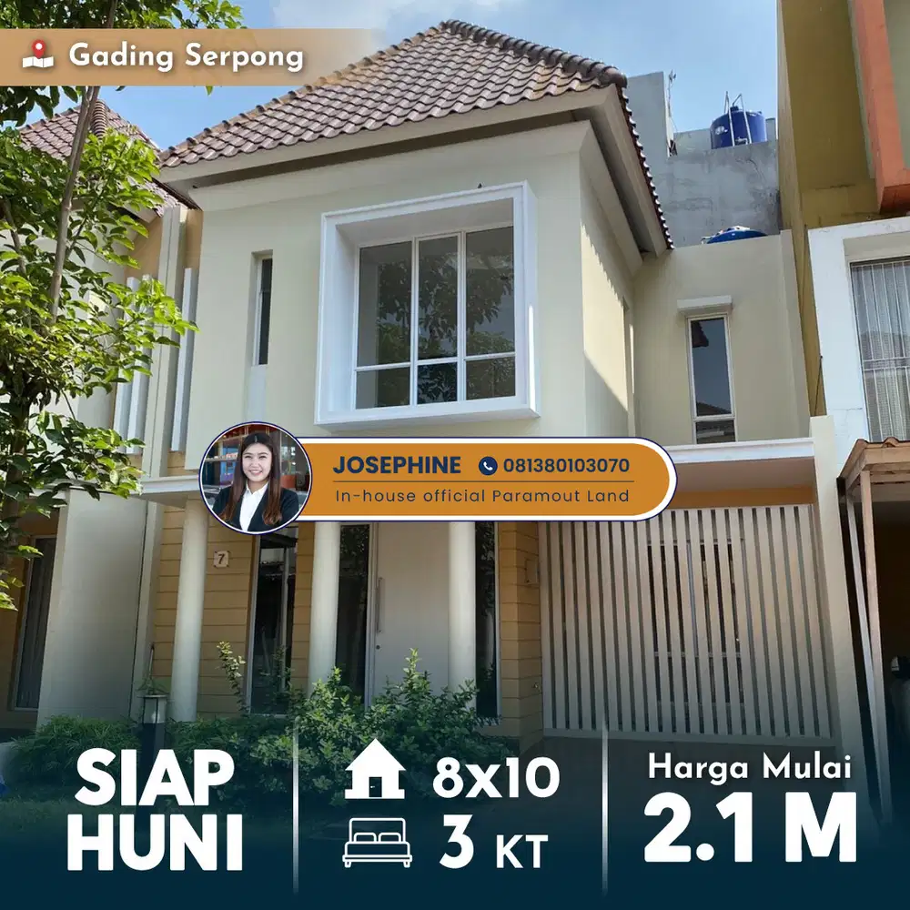 Atlanta Village Gading Serpong 3 Kamar Tidur FREE PPN