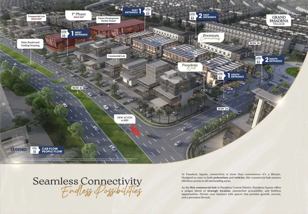Ruko baru DP bisa dicicil-Pasadena Square North Hoek Gading Serpong