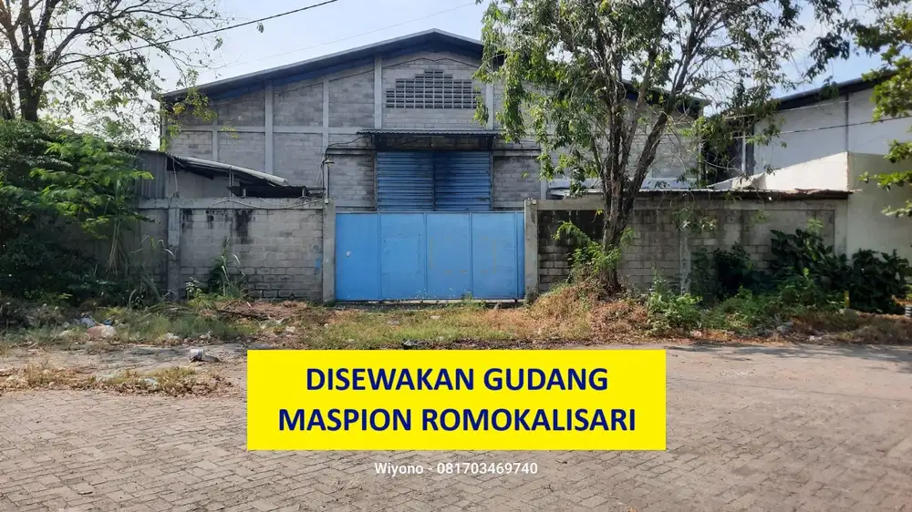 Gudang Romokalisari Luas 1410 m2 Ada Mess dan Kantor diluar Gudang