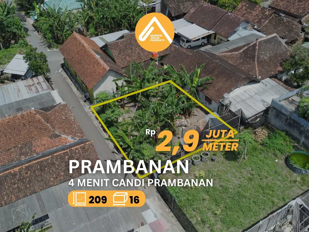 Jual Tanah Pekarangan 4 Menit Candi Prambanan