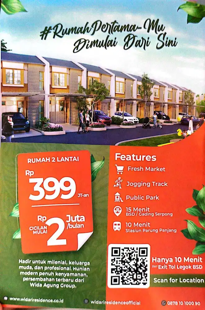 RUMAH BARU 2 lantai  WIDARI RESIDENCE 399JT AN