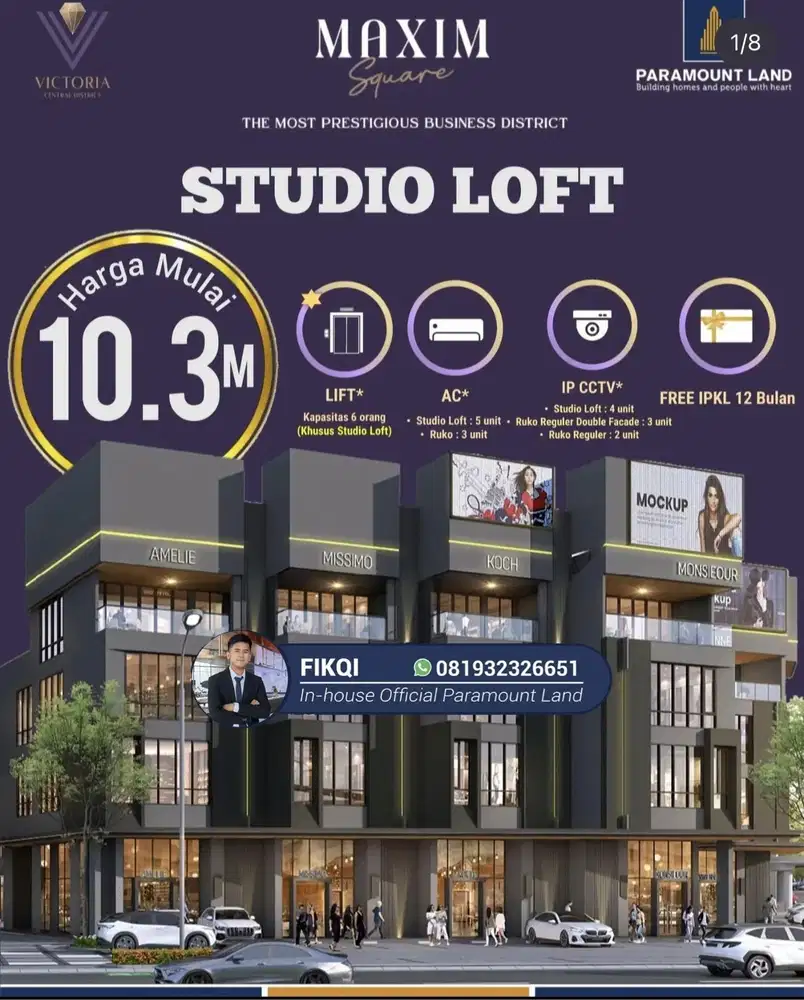 Maxim Studio Loft 7x18 with Video Tron (Hanya 1 Unit)