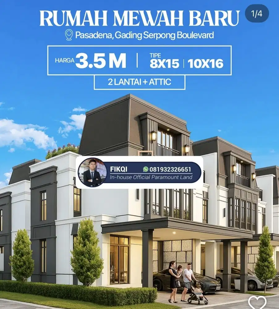 Rumah Mewah Perdana Altadena Launching Murah Banget Kawasan Terbaik