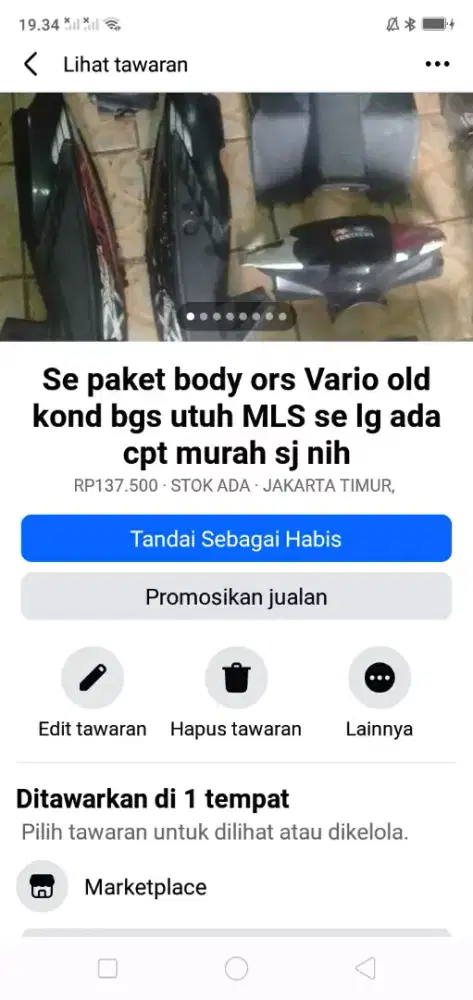 Se paket brg2 kelengkapan khusus sepeda/motor kond bgs hrg murah