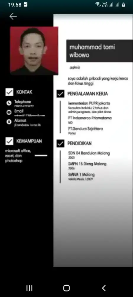 Admin,asisten, driver